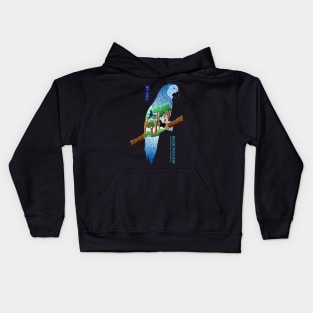 The Last Blue Macaw - Creme Kids Hoodie